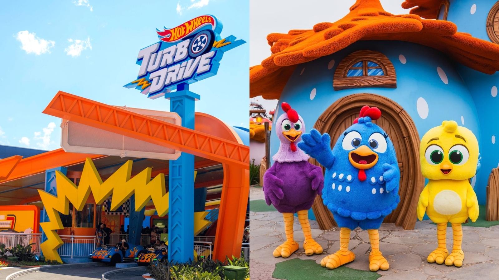 O Hot Wheels Turbo Drive e a área da Turma da Galinha Pintadinha, novas áreas do Beto Carrero World