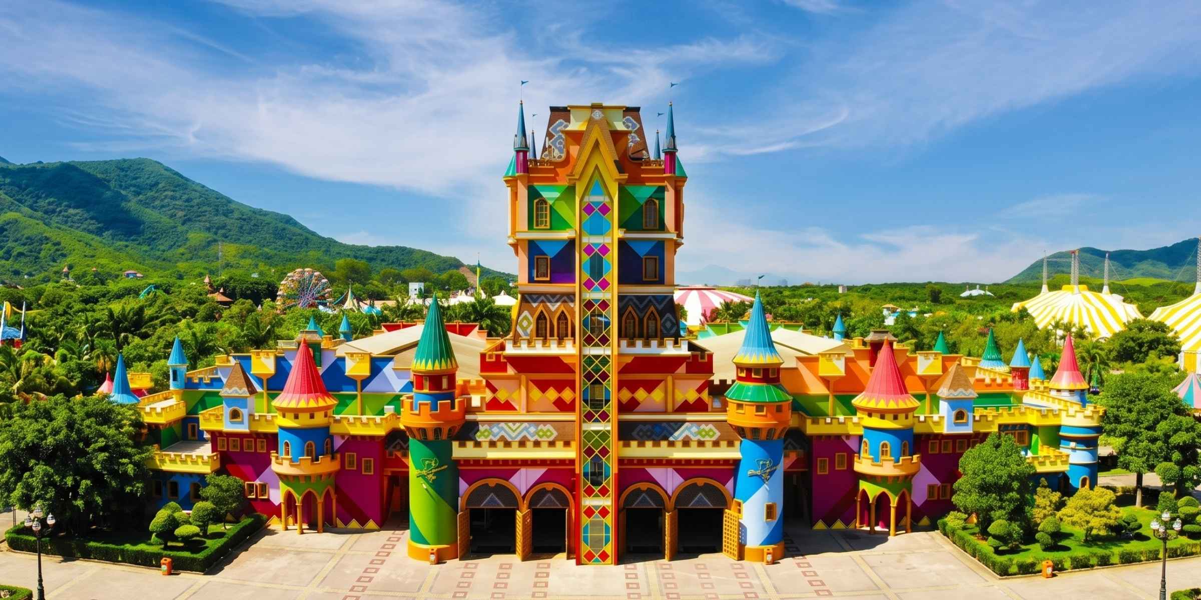 Big Drop e o Castelo das Nações no Beto Carrero World, em Penha